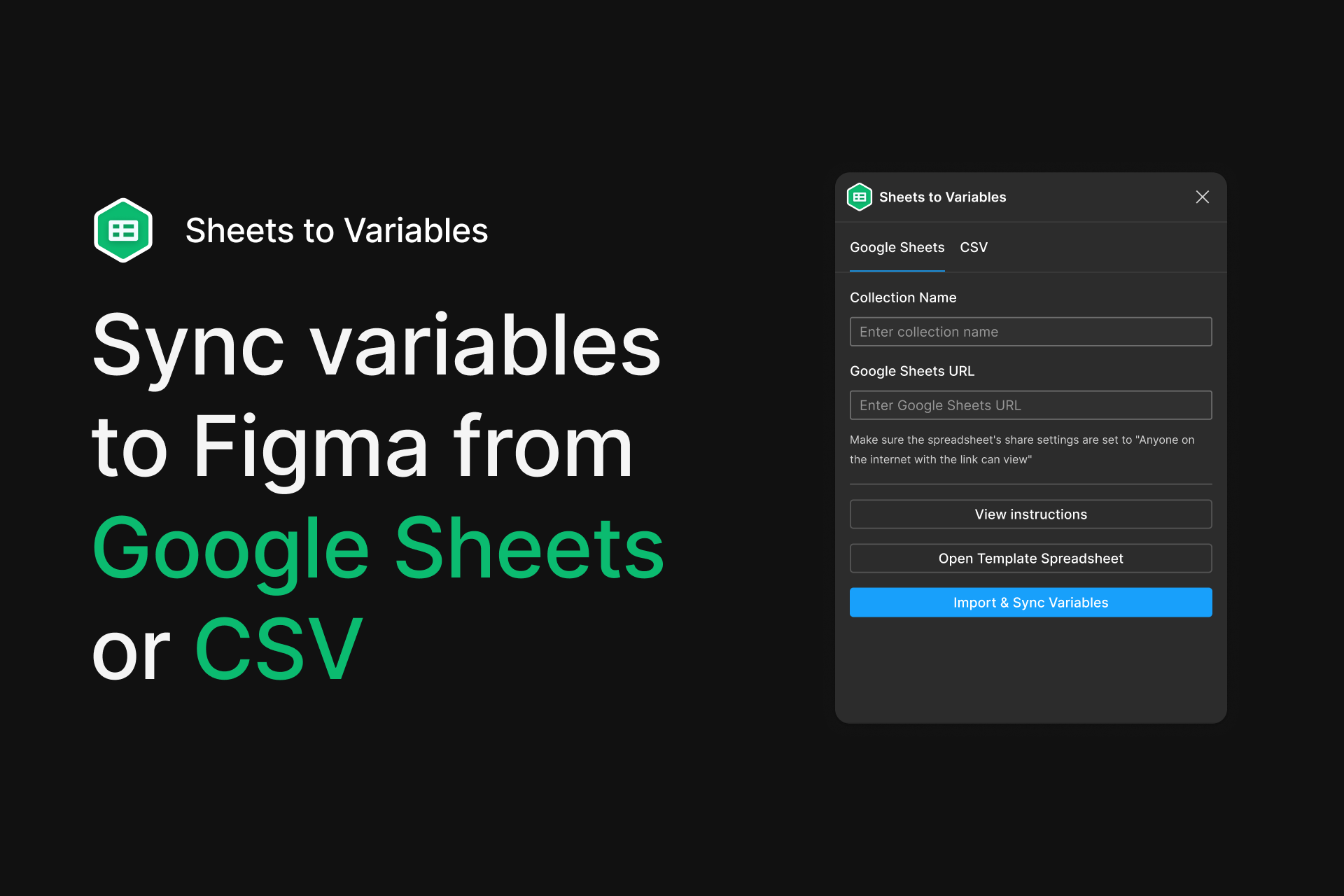 Sheets to Variables for Figma