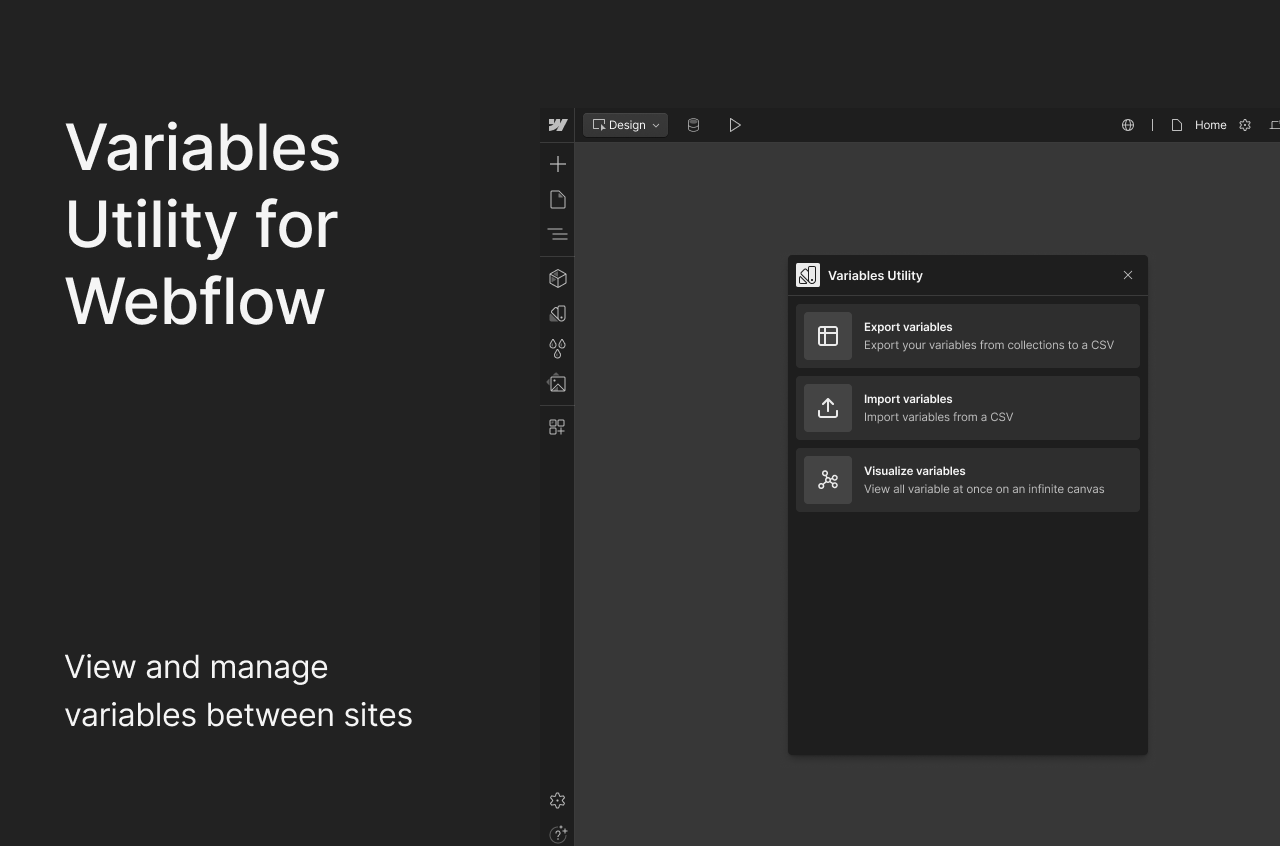 Variables Utility for Webflow